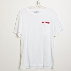 Sandro Reveur White Pocket Tee ASO Jimin BTS Fits M/L Unisex